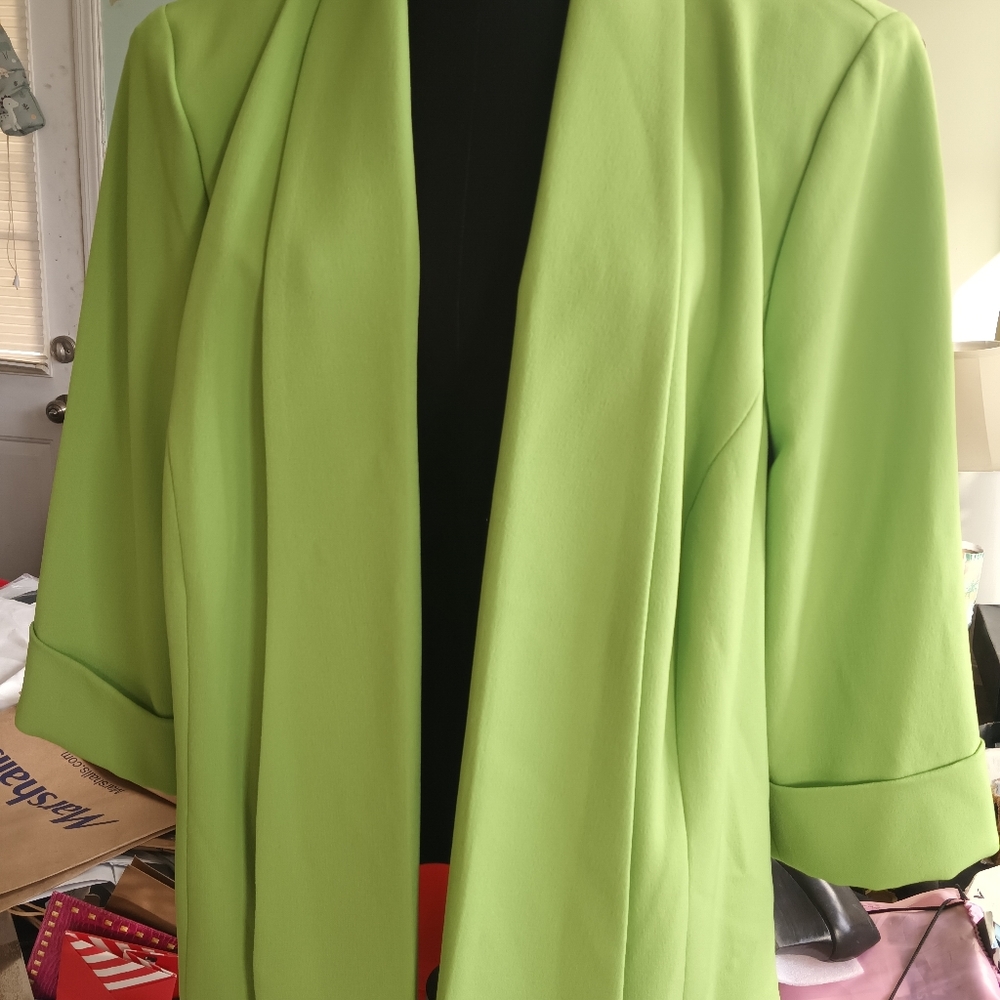 Nipon Boutique Lime Green Blazer Jacket